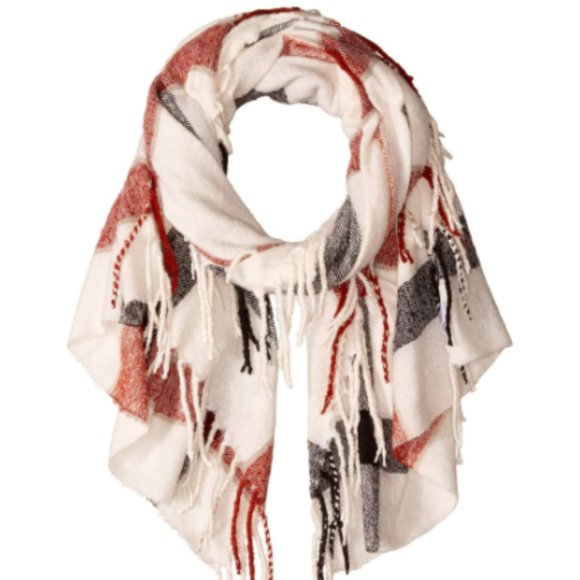 NWT Free People Valley Plaid Fringed Scarf Plaid - Picture 9 of 10